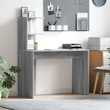 vidaXL Szürke íróasztal Szürke sonoma Forgácslap Standard asztal méret íróasztal