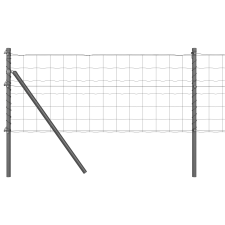 vidaXL Szürke Kerítés 2 db-os készlet Szürke Fém Nagy Tartós (3350395) építőanyag