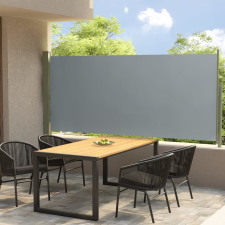vidaXL szürke kihúzható oldalsó terasznapellenző 140 x 300 cm kerti bútor