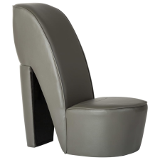 vidaXL szürke magas sarkú cipő formájú műbőr szék bútor