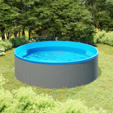 vidaXL szürke merülőmedence 350 x 90 cm medence
