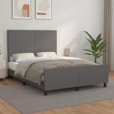 vidaXL szürke műbőr ágykeret fejtámlával 140 x 190 cm ágy és ágykellék
