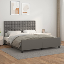 vidaXL szürke műbőr ágykeret fejtámlával 160x200 cm ágy és ágykellék