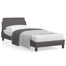 vidaXL szürke műbőr ágykeret fejtámlával 90 x 200 cm ágy és ágykellék