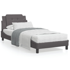 vidaXL szürke műbőr ágykeret LED-világítással 90 x 200 cm ágy és ágykellék