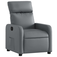vidaXL szürke műbőr dönthető fotel (374186) bútor