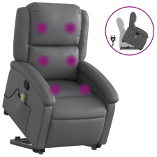 vidaXL szürke műbőr dönthető masszázs- és állófotel (3204236) masszázsfotel