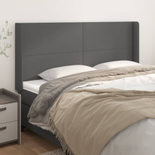 vidaXL szürke műbőr fejtámla szárnyakkal 163x16x118/128 cm ágy és ágykellék