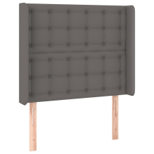 vidaXL szürke műbőr fejtámla szárnyakkal 83x16x118/128 cm (3119656) ágy és ágykellék