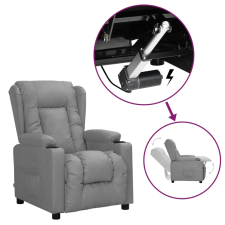 vidaXL szürke műbőr felállást segítő dönthető fotel bútor