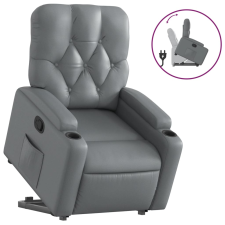 vidaXL szürke műbőr felállást segítő dönthető fotel (3204775) bútor