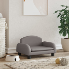 vidaXL szürke műbőr kutyaágy 50 x 40 x 30 cm szállítóbox, fekhely kutyáknak