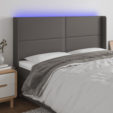 vidaXL szürke műbőr LED-es fejtámla 163x16x118/128 cm ágy és ágykellék