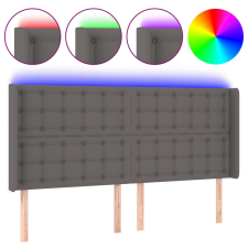 vidaXL szürke műbőr LED-es fejtámla 163x16x118/128 cm (3124148) ágy és ágykellék