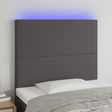 vidaXL szürke műbőr LED-es fejtámla 80x5x118/128 cm ágy és ágykellék