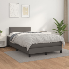 vidaXL szürke műbőr rugós ágy matraccal 120 x 200 cm ágy és ágykellék