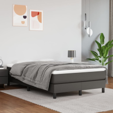 vidaXL szürke műbőr rugós ágy matraccal 120 x 200 cm ágy és ágykellék