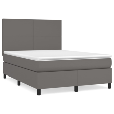 vidaXL szürke műbőr rugós ágy matraccal 140x190 cm (3142723) - Ágyak és ágykeretek ágy és ágykellék