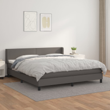 vidaXL szürke műbőr rugós ágy matraccal 160 x 200 cm ágy és ágykellék