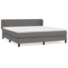 vidaXL szürke műbőr rugós ágy matraccal 160 x 200 cm (3127203) ágy és ágykellék