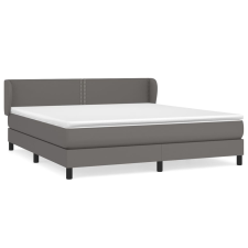 vidaXL szürke műbőr rugós ágy matraccal 160 x 200 cm (3127263) ágy és ágykellék