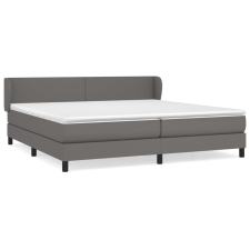 vidaXL szürke műbőr rugós ágy matraccal 200 x 200 cm (3127215) ágy és ágykellék