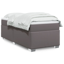 vidaXL szürke műbőr rugós ágy matraccal 90 x 200 cm ágy és ágykellék
