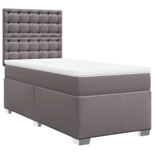 vidaXL szürke műbőr rugós ágy matraccal 90 x 200 cm (3290706) ágy és ágykellék