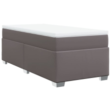 vidaXL szürke műbőr rugós ágy matraccal 90x190 cm (3285191) ágy és ágykellék
