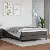 vidaXL Szürke műbőr zsebrugós ágymatrac 140x190x20 cm