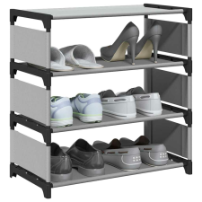 vidaXL szürke nem szőtt szövetből cipőállvány 4 szintes 54x28x55 cm bútor