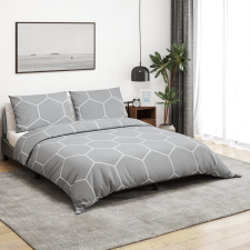 vidaXL szürke pamut ágyneműhuzat-garnitúra 135 x 200 cm lakástextília
