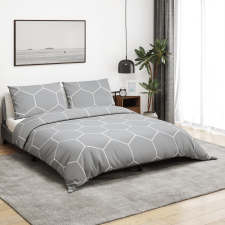 vidaXL szürke pamut ágyneműhuzat-garnitúra 200 x 200 cm lakástextília