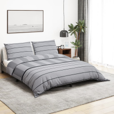 vidaXL szürke pamut ágyneműhuzat-garnitúra 225 x 220 cm lakástextília