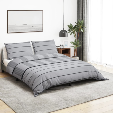 vidaXL szürke pamut ágyneműhuzat-garnitúra 260 x 220 cm lakástextília