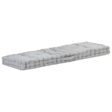 vidaXL szürke pamut raklappadló-párna 120 x 40 x 7 cm kerti bútor