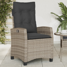 vidaXL szürke polyrattan dönthető kerti szék párnákkal kerti bútor