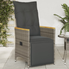 vidaXL szürke polyrattan dönthető kerti szék párnákkal kerti bútor