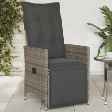 vidaXL szürke polyrattan dönthető kerti szék párnákkal kerti bútor