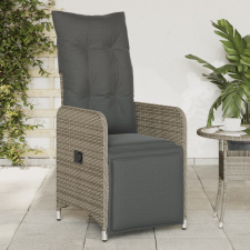 vidaXL szürke polyrattan dönthető kerti szék párnákkal kerti bútor