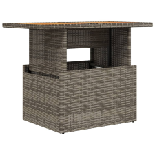 vidaXL szürke polyrattan és akácfa kerti asztal 100 x 55 x 73 cm kerti bútor