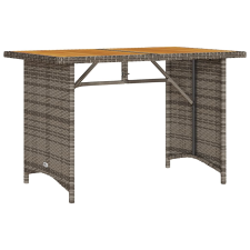 vidaXL szürke polyrattan falapos kerti asztal 110x68x70 cm kerti bútor