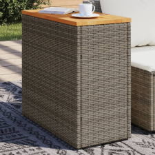 vidaXL szürke polyrattan falapos kerti kisasztal 58 x 27,5 x 55 cm kerti bútor
