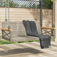 vidaXL szürke polyrattan hintapad 109 x 62 x 40 cm hintaágy