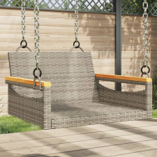 vidaXL szürke polyrattan hintapad 63 x 62 x 40 cm hintaágy