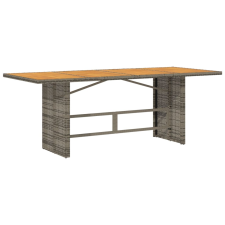 vidaXL szürke polyrattan kerti asztal akácfa lappal 190 x 80 x 75 cm kerti bútor