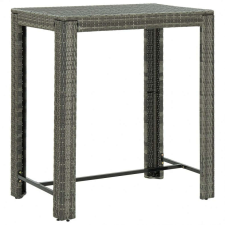 vidaXL szürke polyrattan kerti bárasztal 100 x 60,5 x 110,5 cm bútor