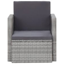 vidaXL szürke polyrattan kerti szék párnákkal (45781) kerti bútor