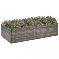 vidaXL szürke polyrattan kerti ültetőláda 157 x 80 x 40 cm kerti dekoráció