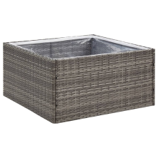 vidaXL szürke polyrattan kerti ültetőláda 80 x 80 x 40 cm (319175) kerti tárolás